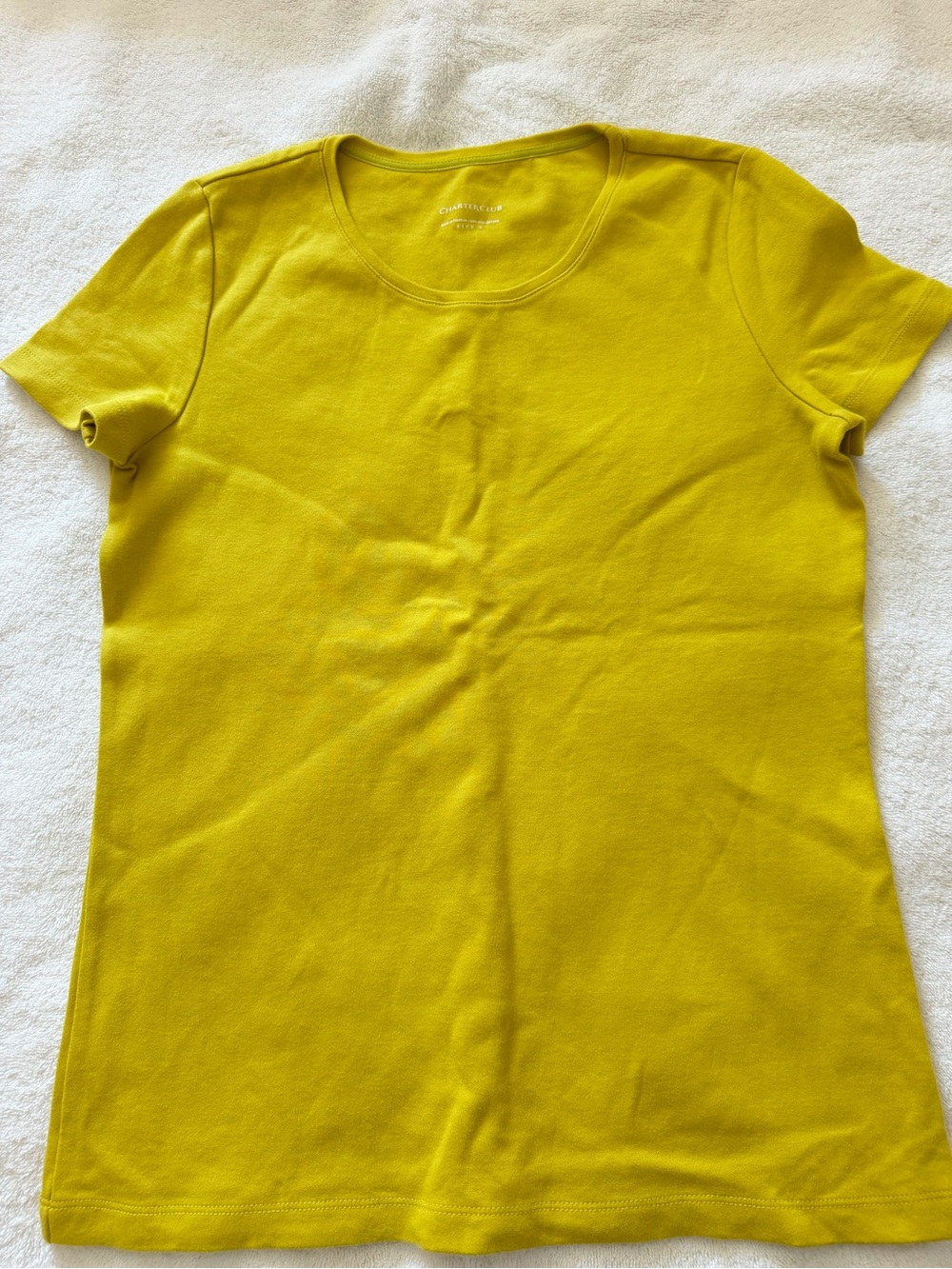 Charter Club Short Sleeve Tee in Yellow